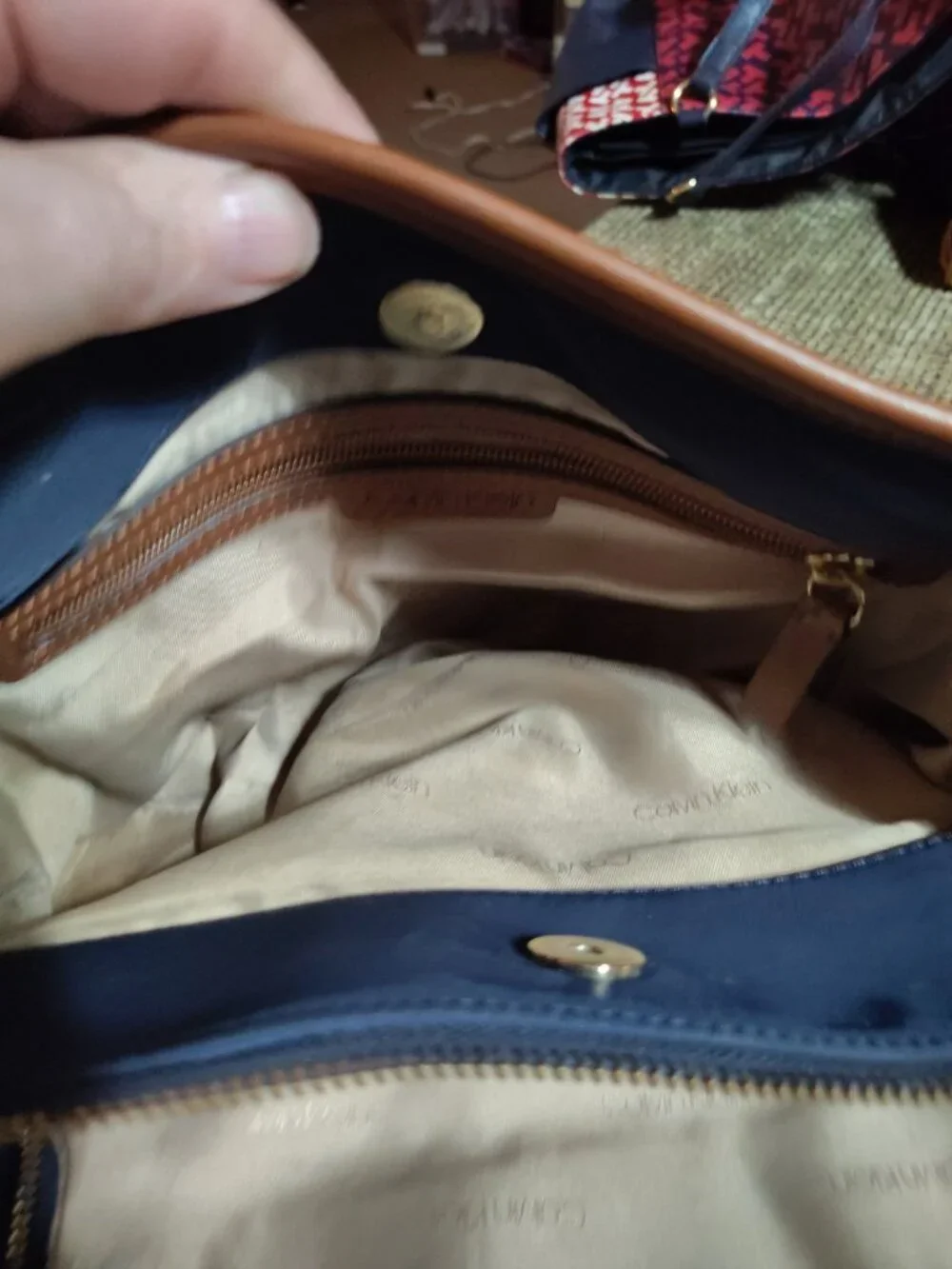 Calvin Klein navy tote bag 0000000552
